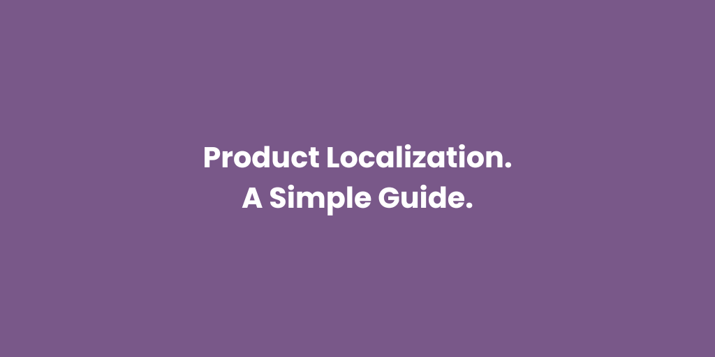 Product Localization meaning and guide.