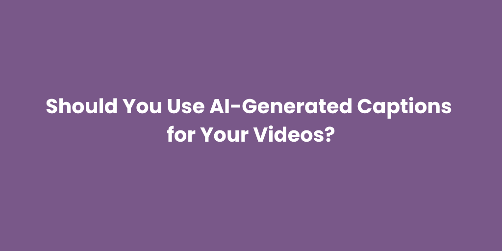 AI generated captions appearing on a social media video screen